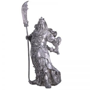 財(cái)神爺關(guān)公神像雕像純銀擺件